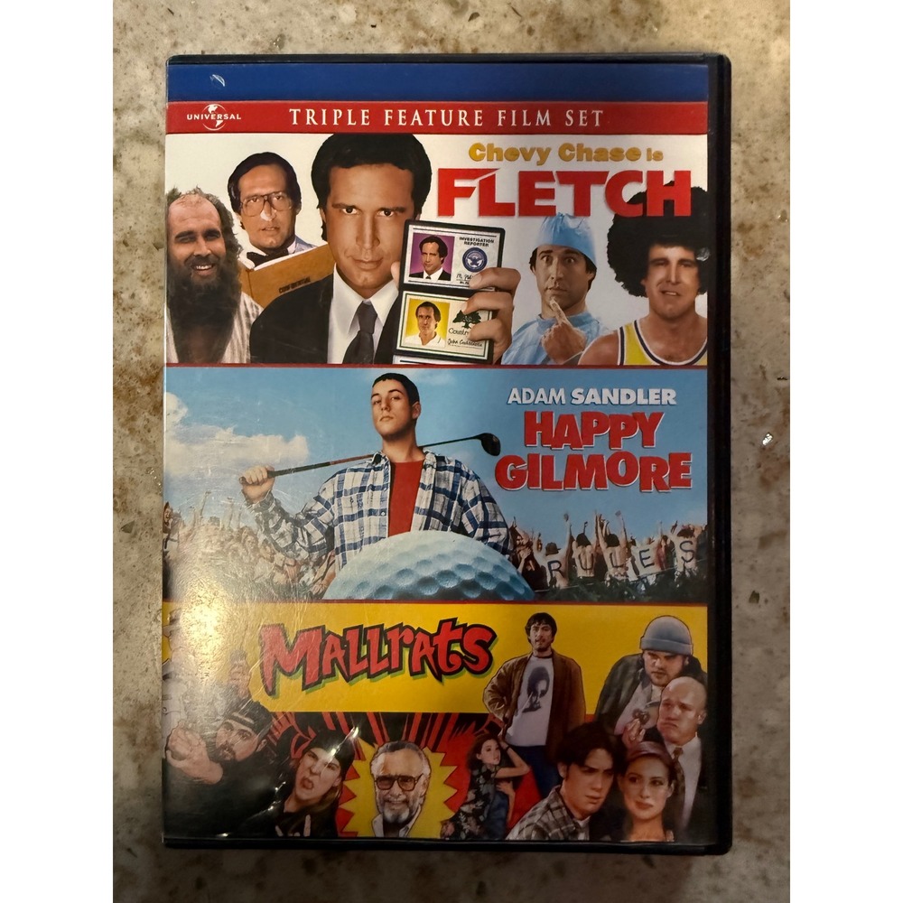 Universal Triple Feature DVD Fletch Happy Gilmore Mallrats Comedy Movie Set